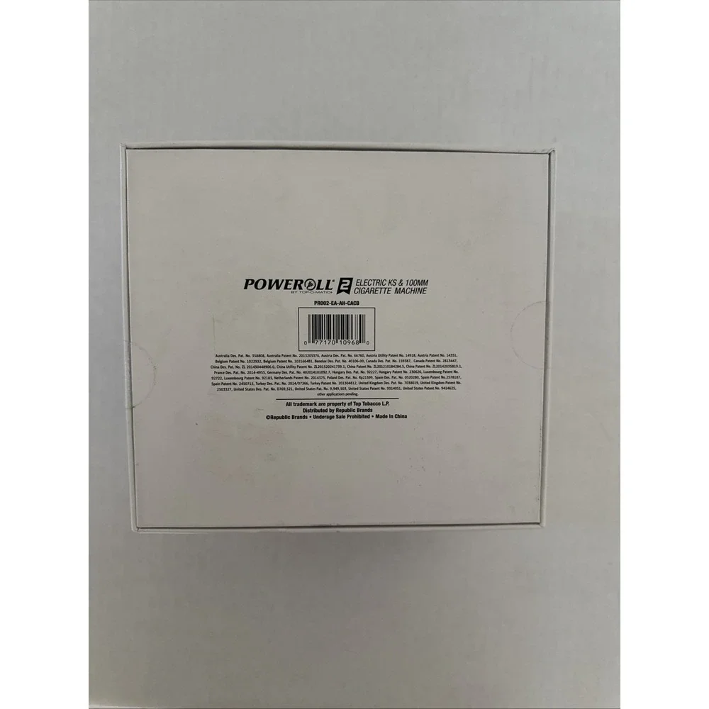 POWEROLL 2‎ Top-O-Matic Electric Cigarette Machine - King Size & 100mm